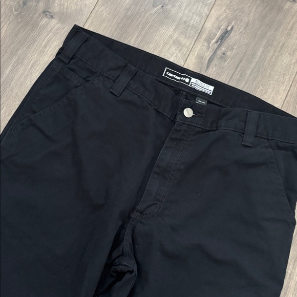 Carhartt Black Relaxed Fit Pants size 36 x32 cargo work pants rugged flex - Picture 3 of 8